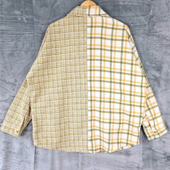 Womens Shacket Large Shirt Jacket Plaid Flannel Country Western Oversized‎ Chore - Picture 6 of 6